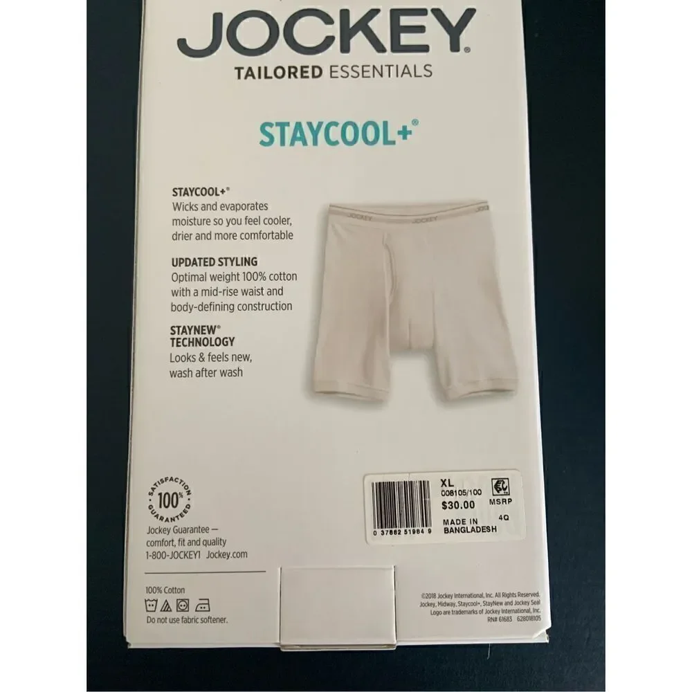 NWT Jockey Mid-Rise Midway Boxer Briefs